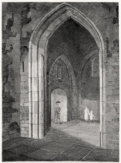 Vista interna del portico della chiesa parrocchiale di Sant